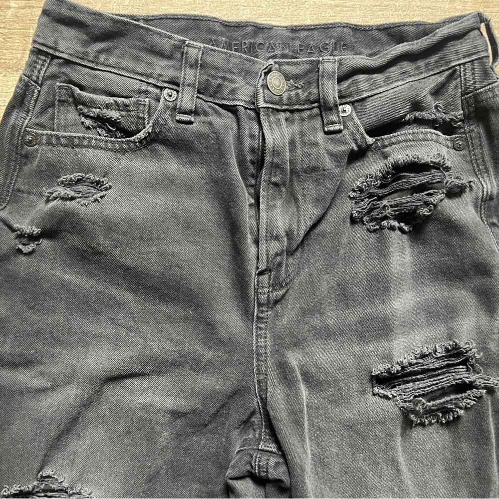 American Eagle Outfitters Black Straight Leg Jeans - Picture 3 of 5